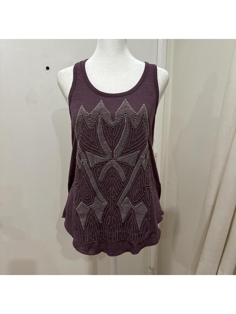 Madewell holiday 2009 Purple and grey silver threaded tank top medium